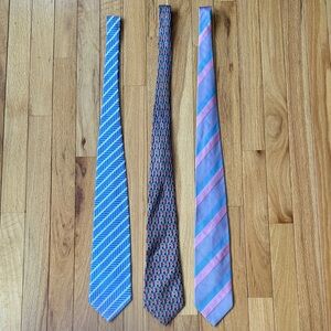 Stylish Men's Tie Set - Blue, Multicolor, Pink